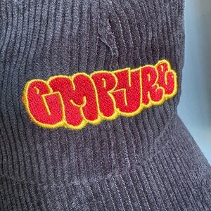 Empyre Black Corduroy Hat with Red Logo